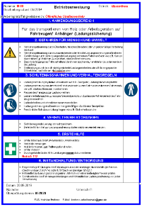 Betriebsanweisung